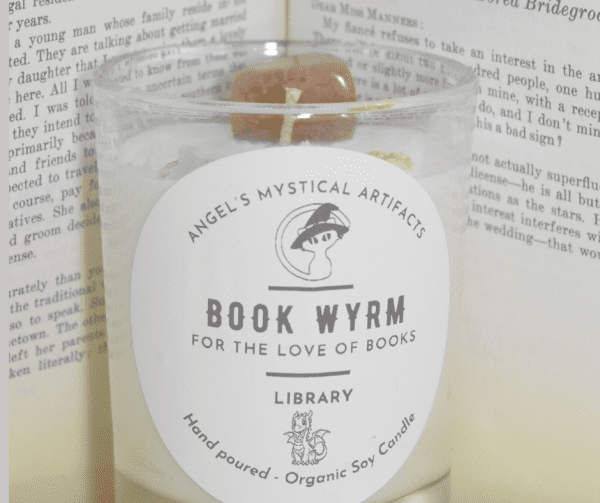 🐉✨ Book Wyrm Crystal Candle – Library Edition ✨🐉 - Image 2